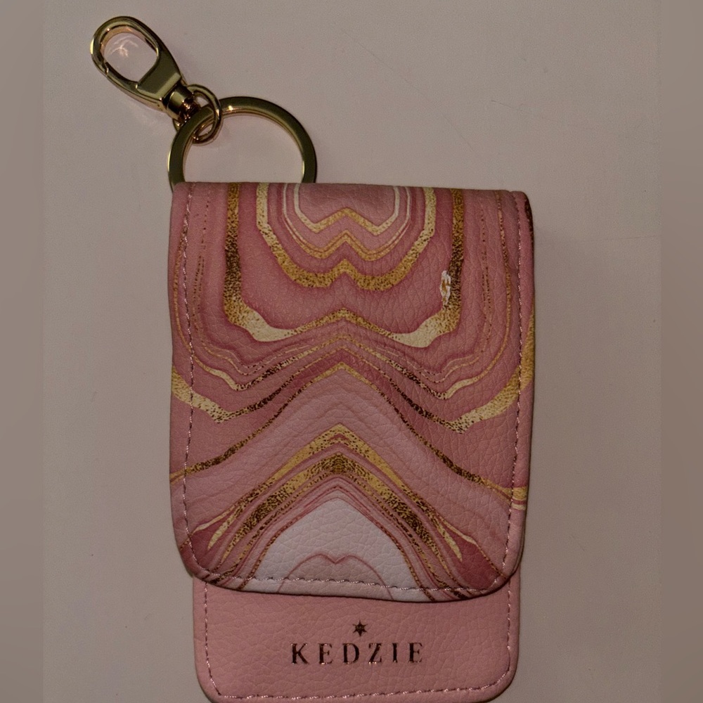 Kedzie Essentials Only ID Badge Card Holder Vegan Leather 3 Card slots